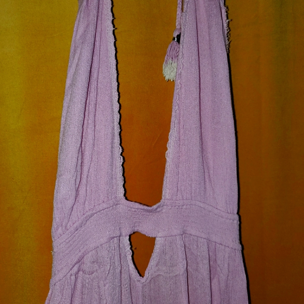 Free People Pink Halter Beach Dress